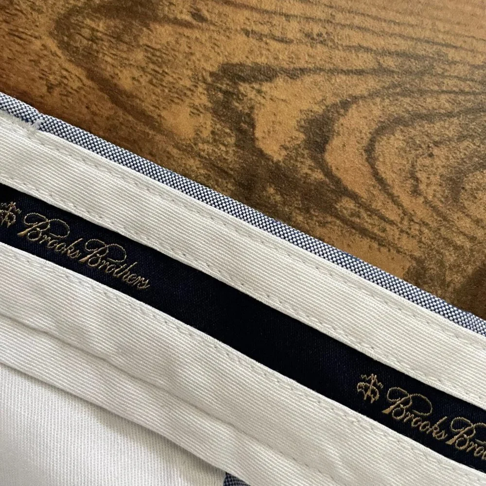 Brooks Brothers Mens Oxford Cloth Shorts Sz 34 Blue Flat Front Preppy Yacht Club